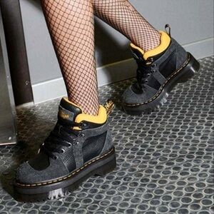 NEW Dr. Martens Zuma Hiker Quad Platform Boots Black Women’s Size 8